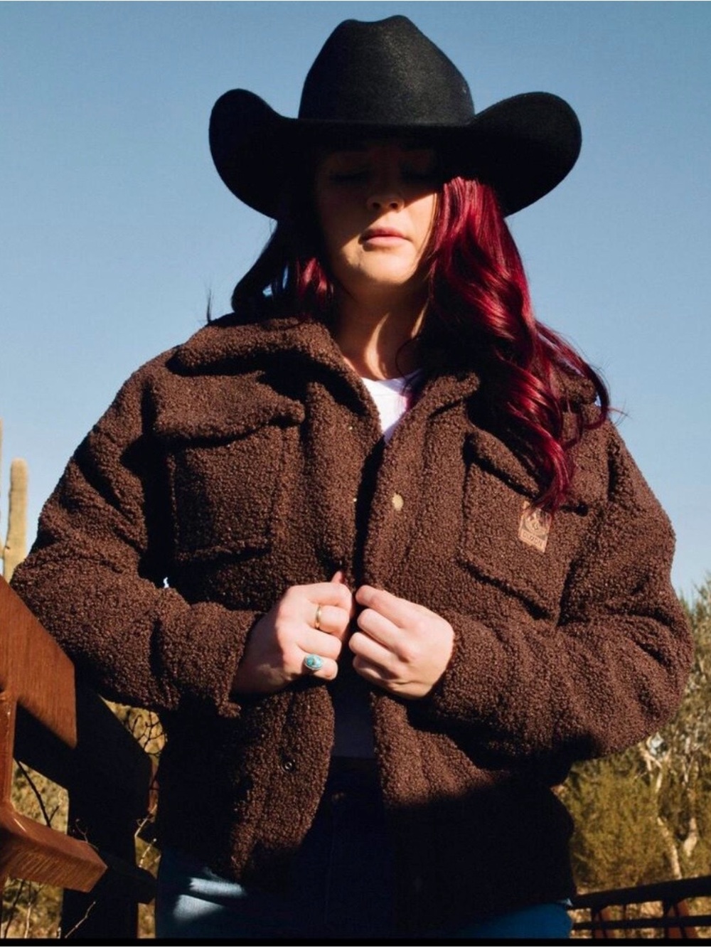 Dixxon Flannel Company Cheyenne Brown Sherpa Flannel Lined Jacket XS